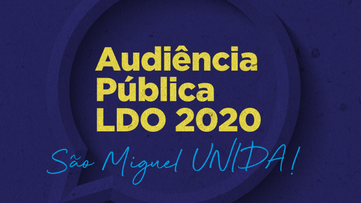 Audiência pública discute Lei das Diretrizes Orçamentárias (LDO) para o exercício de 2020